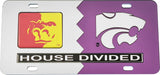 Pittsburg State (KS) + Kansas State House Divided Split License Plate Tag [Purple]