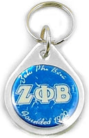Zeta Phi Beta Domed Key Chain [Silver]