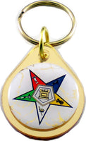 Eastern Star Domed Key Chain [Gold]