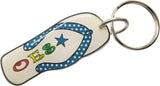 Eastern Star Flip Flop Sandal Key Chain [Silver]