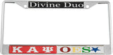 Kappa Alpha Psi + Eastern Star Split Divine Duo License Plate Frame [Red/Silver]