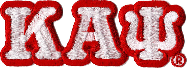 Kappa Alpha Psi Small Letter Iron-On Patch Set [White]