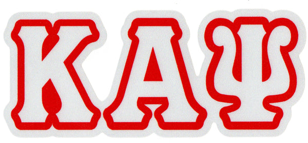 Kappa Alpha Psi Reflective Decal Letters Sticker [Silver]