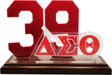 Delta Sigma Theta Acrylic Desktop Line #39 With Wooden Base [Brown]