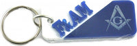 Prince Hall Mason F&AM Split Symbol Key Chain [White/Blue]