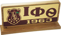 Iota Phi Theta Wood Desk Top Founders Piece [Brown]