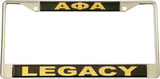 Alpha Phi Alpha Legacy Domed License Plate Frame [Silver]