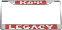 Kappa Alpha Psi Legacy Domed License Plate Frame [Silver]