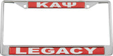 Kappa Alpha Psi Legacy Domed License Plate Frame [Silver]