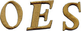 Eastern Star Pentagram Down Iron-On Patch [Gold]