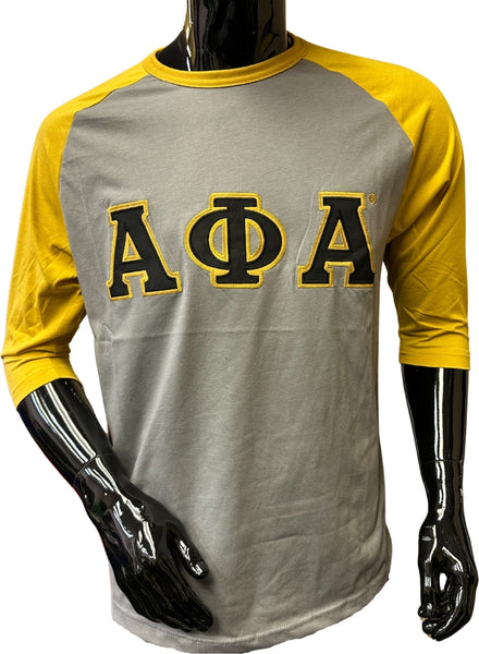 Buffalo Dallas Alpha Phi Alpha Baseball T-Shirt [3/4 Sleeve - Grey]