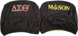 Delta Sigma Theta + Mason Car Seat Headrest Cover Set [Black/Black]