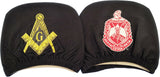 Mason + Delta Sigma Theta Car Seat Headrest Cover Set [Black/Black]