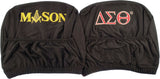 Mason + Delta Sigma Theta Car Seat Headrest Cover Set [Black/Black]