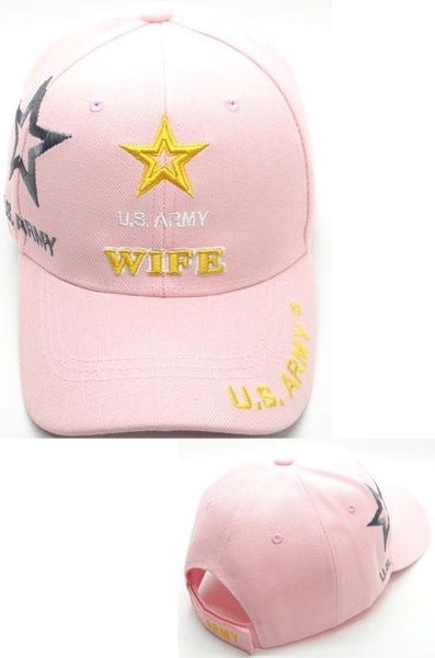U.S. Army Wife New Star Shadow Womens Cap [Pink]