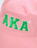 Big Boy Alpha Kappa Alpha Divine 9 S145 Reversible Womens Bucket Hat [Pink/Green]