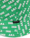 Big Boy Alpha Kappa Alpha Divine 9 S145 Reversible Womens Bucket Hat [Pink/Green]