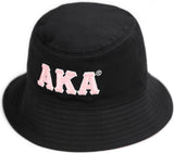 Big Boy Alpha Kappa Alpha Divine 9 S145 Reversible Womens Bucket Hat [Black/Pink]
