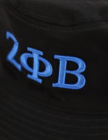 Big Boy Zeta Phi Beta Divine 9 S145 Reversible Womens Bucket Hat [Black/Royal Blue]