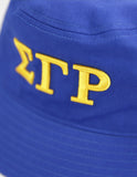 Big Boy Sigma Gamma Rho Divine 9 S145 Reversible Womens Bucket Hat [Royal Blue/Gold]
