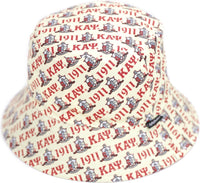 Big Boy Kappa Alpha Psi Divine 9 S145 Reversible Mens Bucket Hat [Crimson Red/Ivory White]