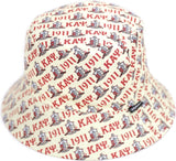 Big Boy Kappa Alpha Psi Divine 9 S145 Reversible Mens Bucket Hat [Crimson Red/Ivory White]