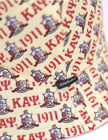 Big Boy Kappa Alpha Psi Divine 9 S145 Reversible Mens Bucket Hat [Crimson Red/Ivory White]