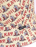 Big Boy Kappa Alpha Psi Divine 9 S145 Reversible Mens Bucket Hat [Crimson Red/Ivory White]