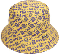 Big Boy Omega Psi Phi Divine 9 S145 Reversible Mens Bucket Hat [Purple/Old Gold]