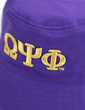 Big Boy Omega Psi Phi Divine 9 S145 Reversible Mens Bucket Hat [Purple/Old Gold]