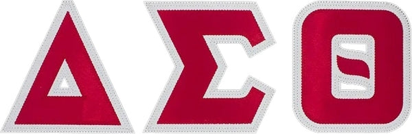 Delta Sigma Theta Satin Tackle Twill Letters Iron-On Patch Set [Red]