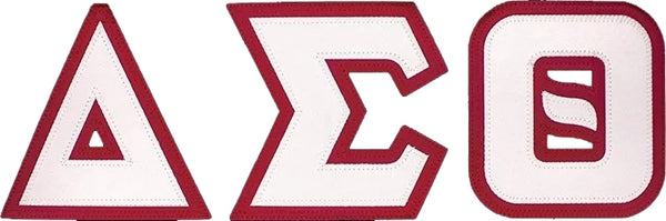 Delta Sigma Theta Satin Tackle Twill Letters Iron-On Patch Set [White]