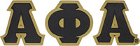 Alpha Phi Alpha Satin Tackle Twill Letters Iron-On Patch Set [Black]
