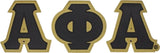 Alpha Phi Alpha Satin Tackle Twill Letters Iron-On Patch Set [Black]