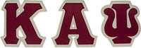 Kappa Alpha Psi Satin Tackle Twill Letters Iron-On Patch Set [Crimson Red]