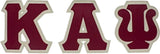 Kappa Alpha Psi Satin Tackle Twill Letters Iron-On Patch Set [Crimson Red]