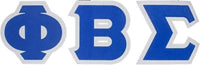 Phi Beta Sigma Satin Tackle Twill Letters Iron-On Patch Set [Blue]