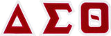 Delta Sigma Theta Chenille Letters Iron-On Patch Set [Red]