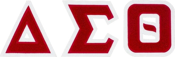 Delta Sigma Theta Chenille Letters Iron-On Patch Set [Red]
