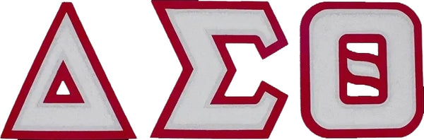 Delta Sigma Theta Chenille Letters Iron-On Patch Set [White]