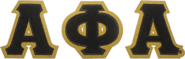 Alpha Phi Alpha Chenille Letters Iron-On Patch Set [Black]
