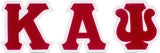 Kappa Alpha Psi Chenille Letters Iron-On Patch Set [Red]