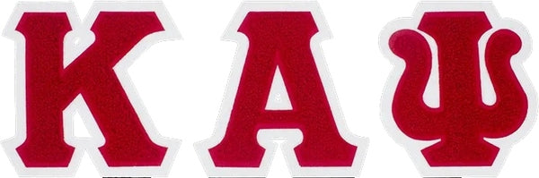 Kappa Alpha Psi Chenille Letters Iron-On Patch Set [Red]