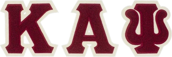 Kappa Alpha Psi Chenille Letters Iron-On Patch Set [Crimson Red]