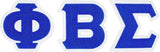 Phi Beta Sigma Chenille Letters Iron-On Patch Set [Blue]