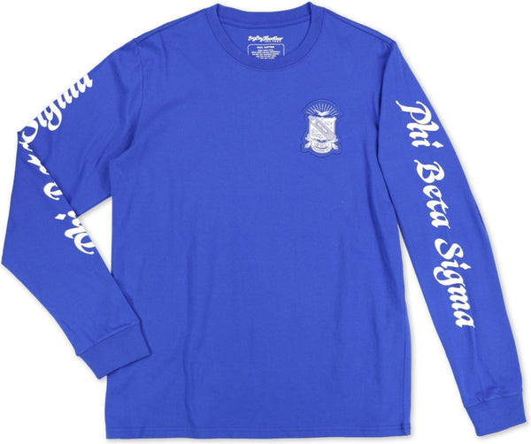 Big Boy Phi Beta Sigma Divine 9 S4 Mens Long Sleeve Tee [Royal Blue]