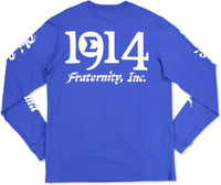 Big Boy Phi Beta Sigma Divine 9 S4 Mens Long Sleeve Tee [Royal Blue]