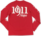 Big Boy Kappa Alpha Psi Divine 9 S4 Mens Long Sleeve Tee [Crimson Red]