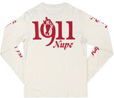 Big Boy Kappa Alpha Psi Divine 9 S4 Mens Long Sleeve Tee [Ivory White]
