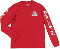 Big Boy Kappa Alpha Psi Divine 9 S4 Mens Long Sleeve Tee [Crimson Red]